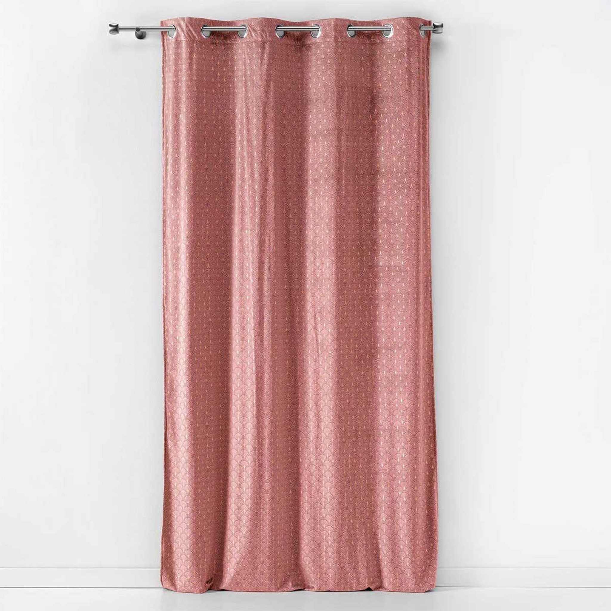 Douceur d'Intérieur Rideau à œillets imprimé  bellagold  140x240cm rose