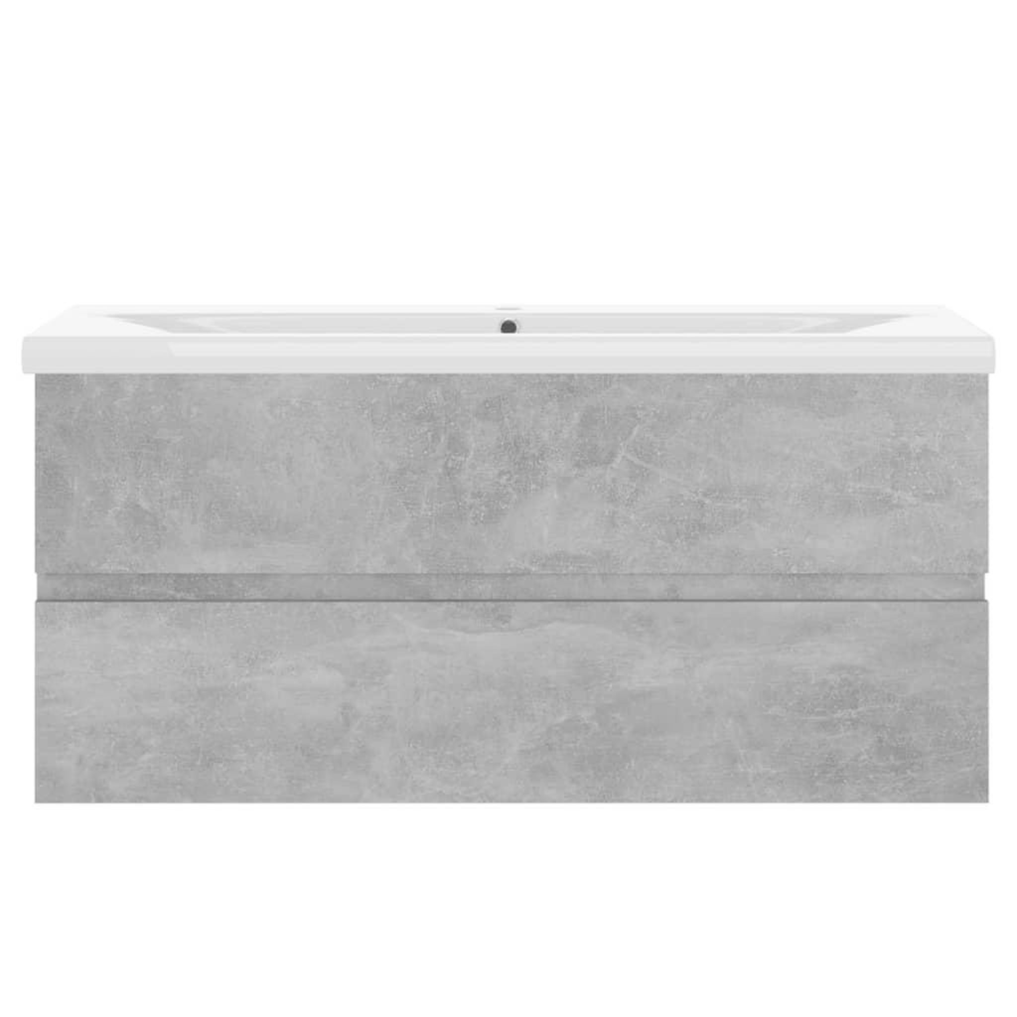Voir la diapositive 5 : VIDAXL Armoire d'evier avec lavabo integre Gris beton Agglomere
