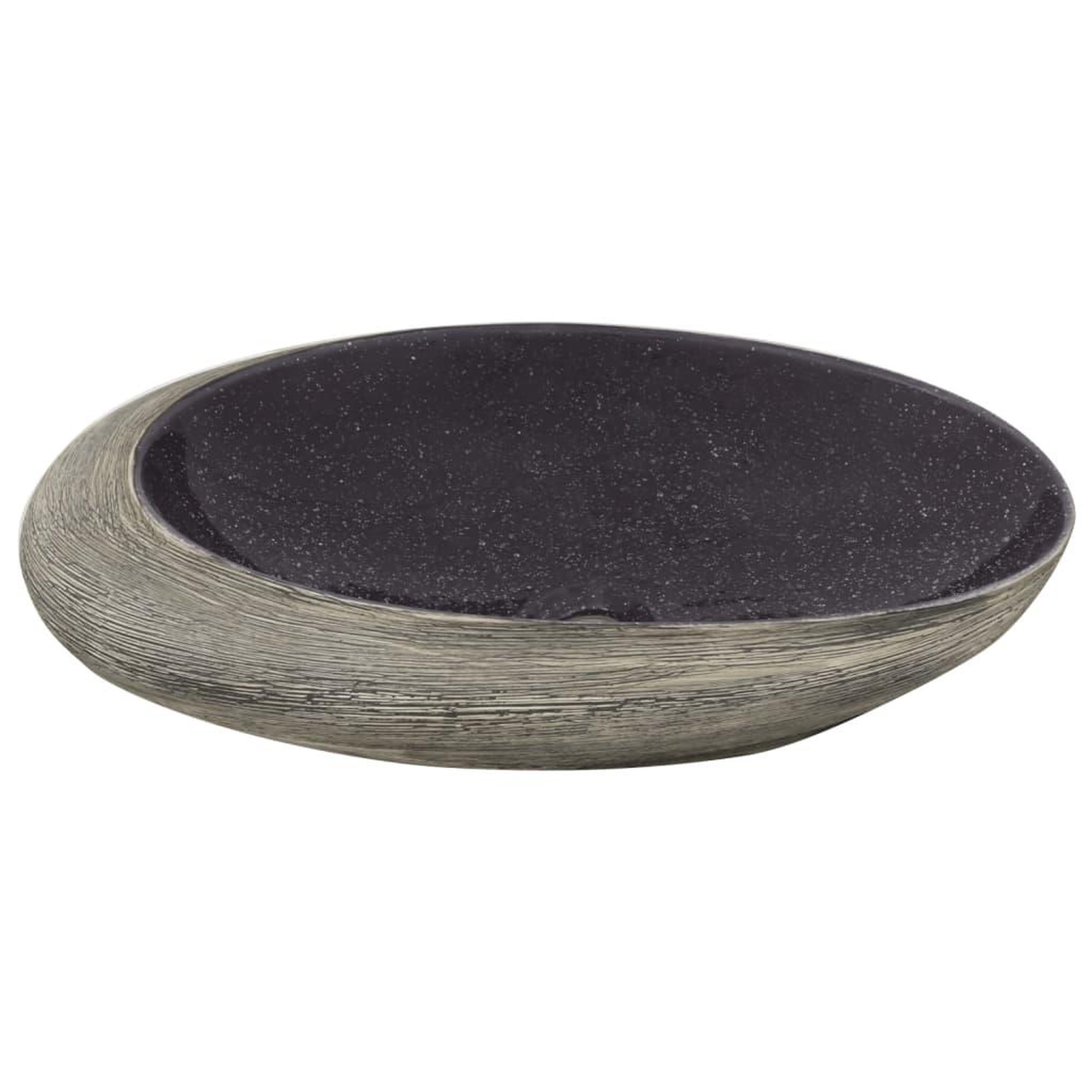 Voir la diapositive 4 : VIDAXL Vasque a poser violet et gris ovale 59x40x14 cm ceramique