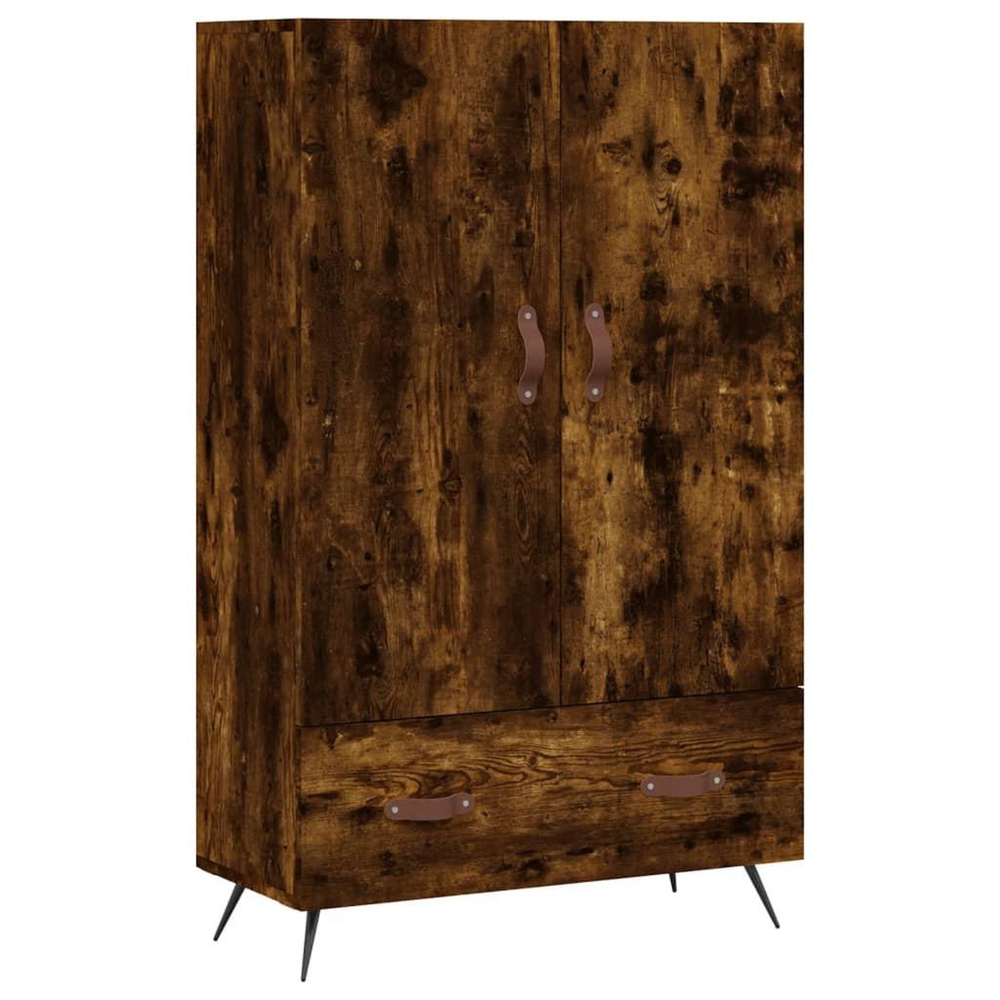 Voir la diapositive 2 : VIDAXL Buffet haut chene fume 69,5x31x115 cm bois d'ingenierie