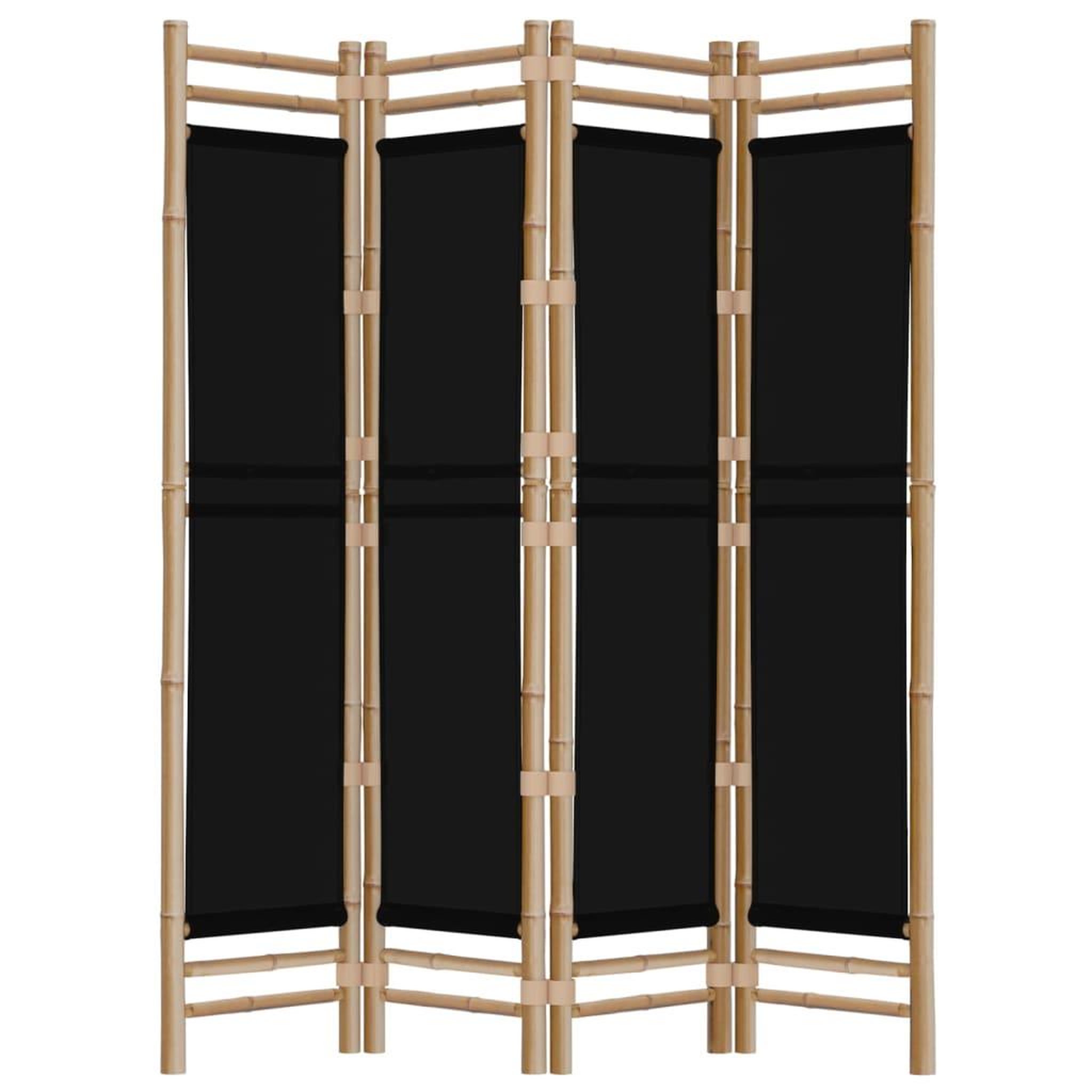 Voir la diapositive 5 : VIDAXL Cloison de separation pliante 4 panneaux 160 cm Bambou et toile