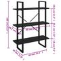 Voir la diapositive 5 : VIDAXL Bibliotheque noir 80x30x105 cm bois d'ingenierie