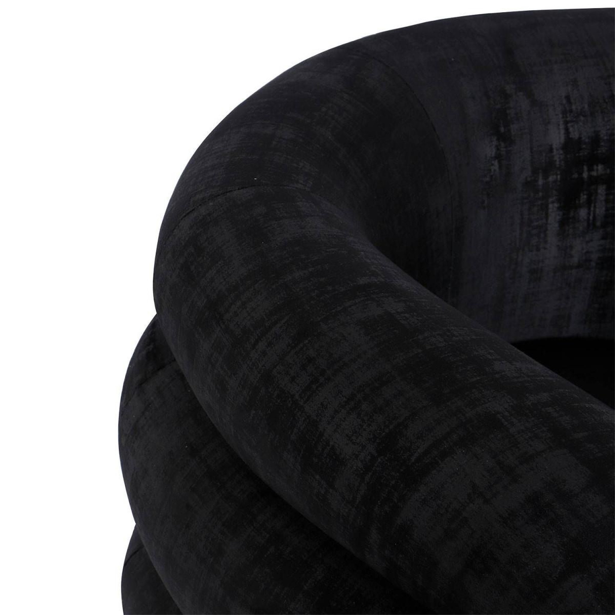 Voir la diapositive 4 : Paris Prix Fauteuil Design Bouclette  Elisa  95cm Noir