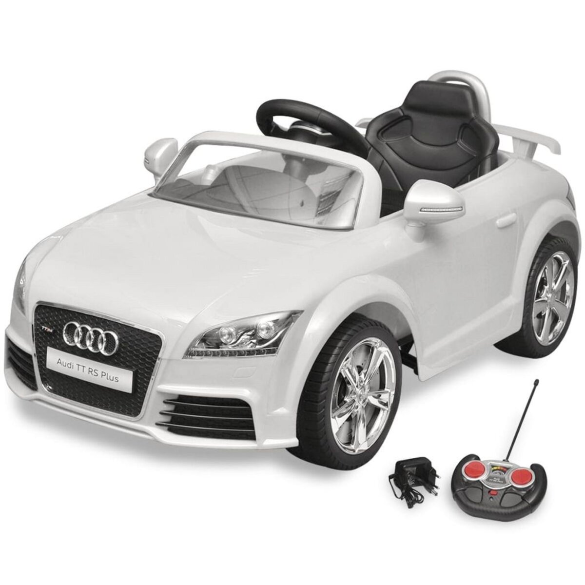 VIDAXL Voiture avec telecommande pour enfants Audi TT RS Blanc pas cher 