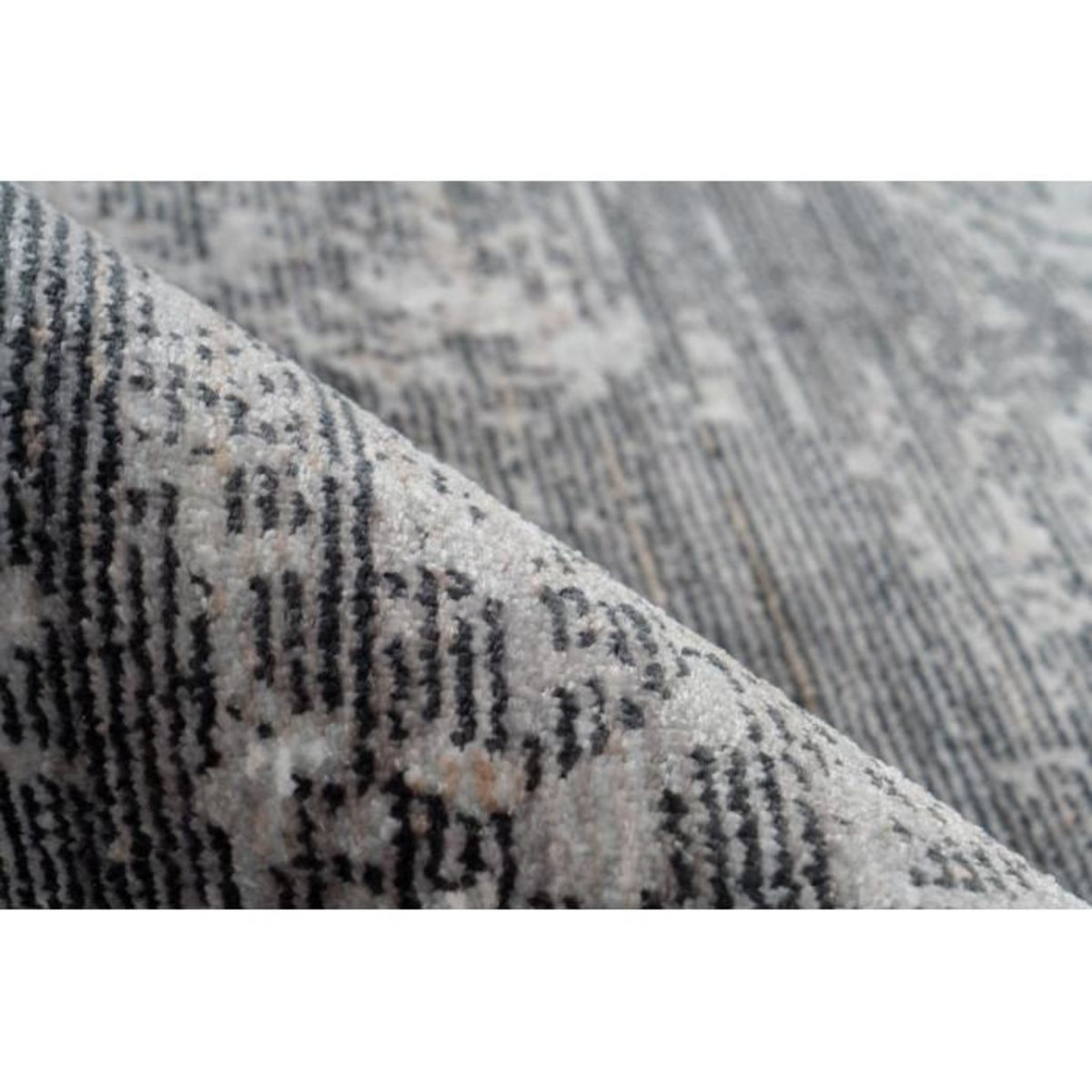 Paris Prix Tapis Vintage à Franges  Baroque VII  Anthracite