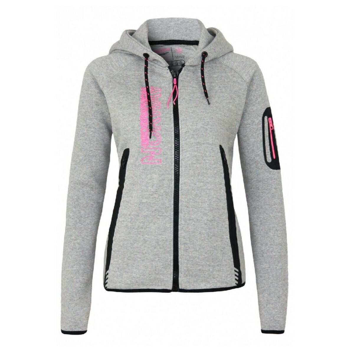 GEOGRAPHICAL NORWAY Sweat zippé Gris Fille Geographical Norway Getincelle