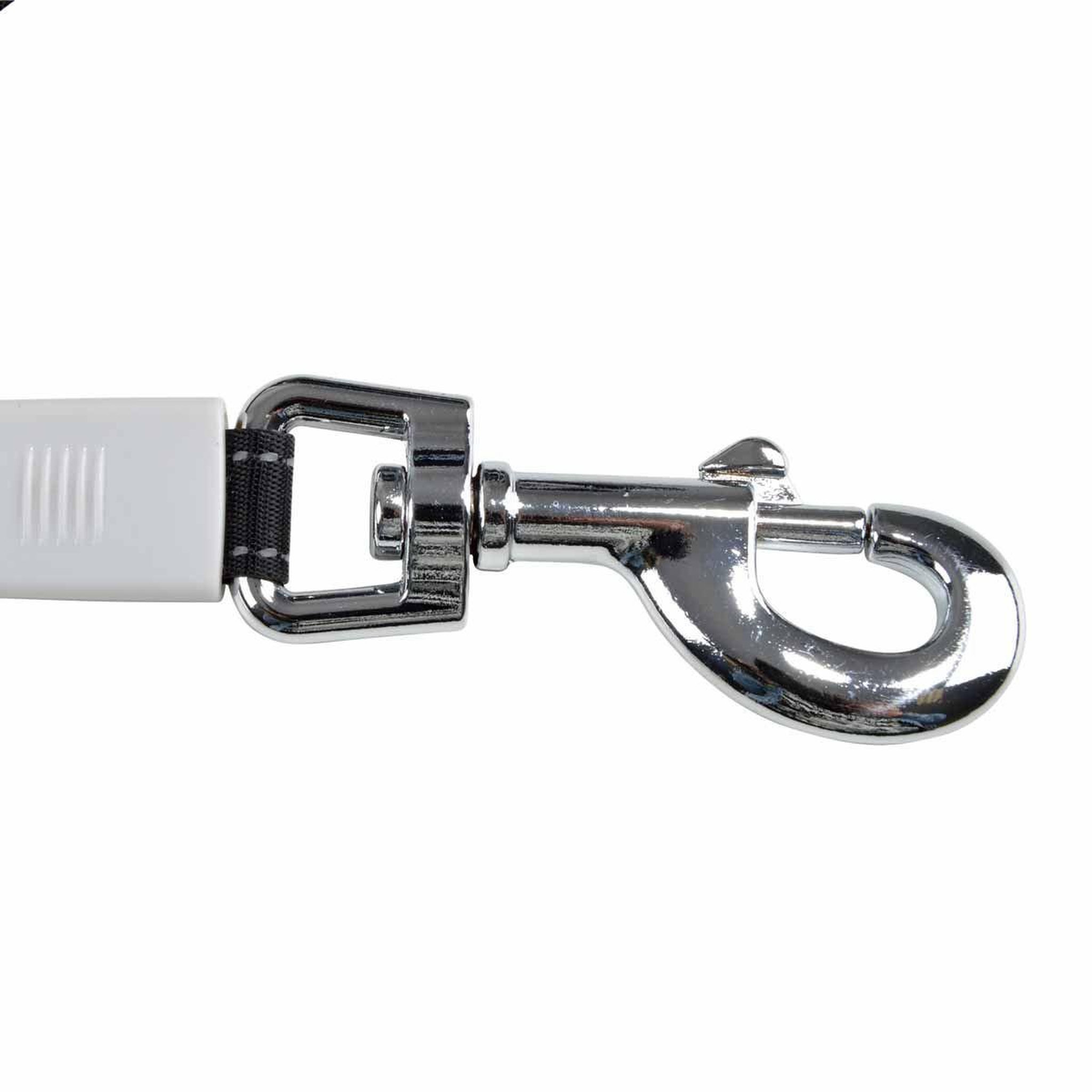 Voir la diapositive 2 : LOVE STORY Laisse rétractable chien  résistante  17cm blanc