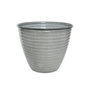 Voir la diapositive 1 : JARDIDECO Cache-pot rond en acier émaillé gris Amy - Ø 33 x 26 cm - Jardideco