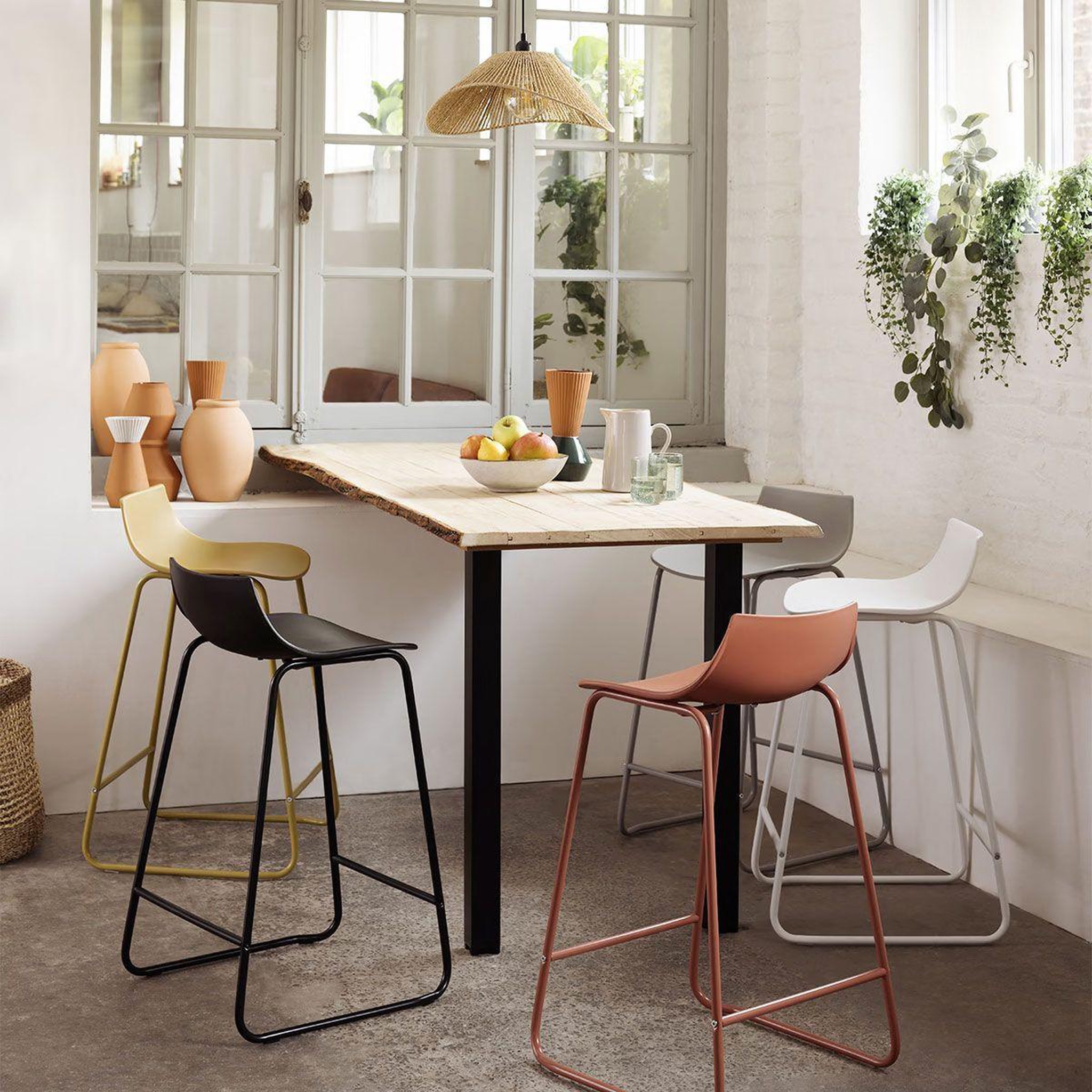 Voir la diapositive 5 : ATMOSPHERA Lampe suspension design  myha  45cm beige