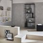 Voir la diapositive 2 : SWEEEK Etagère bibliothèque asymétrique 6 étages en métal noir INDUSTRIELLE L 77 x P 33 x H 185cm