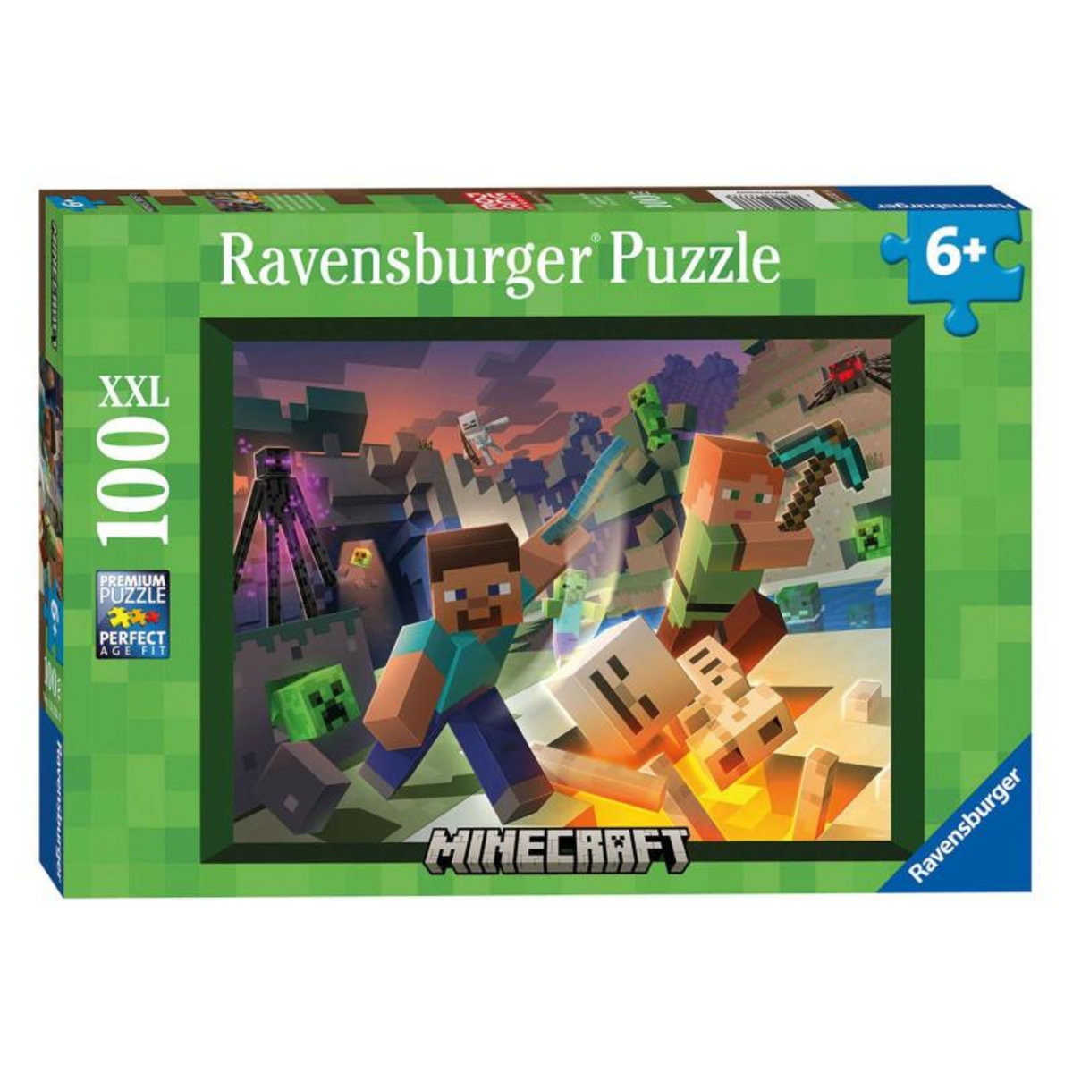 RAVENSBURGER Ravensburger - Monster Minecraft Jigsaw Puzzle, 100pcs. 133338