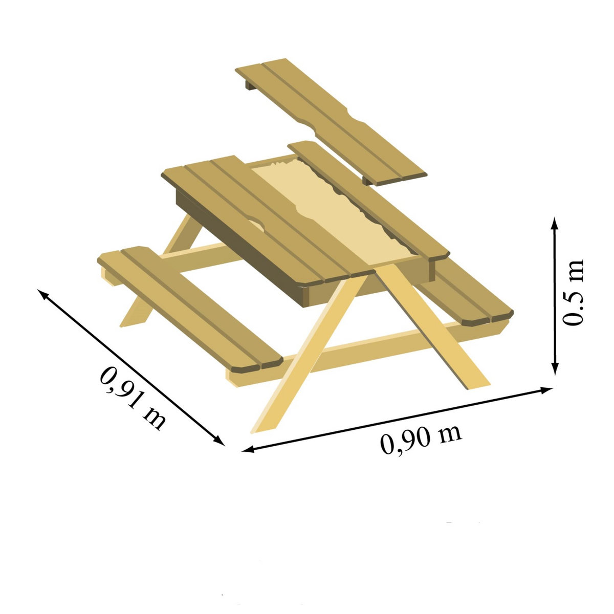 Soulet Table pique-nique avec bac à sable