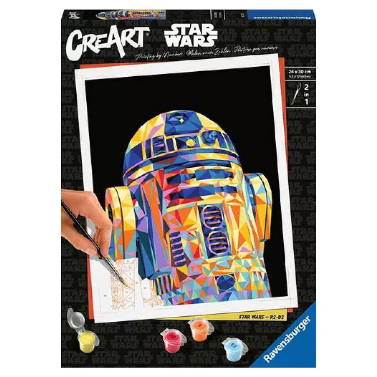 RAVENSBURGER CreArt R2D2 Star wars - 24x30cm Peinture par numero