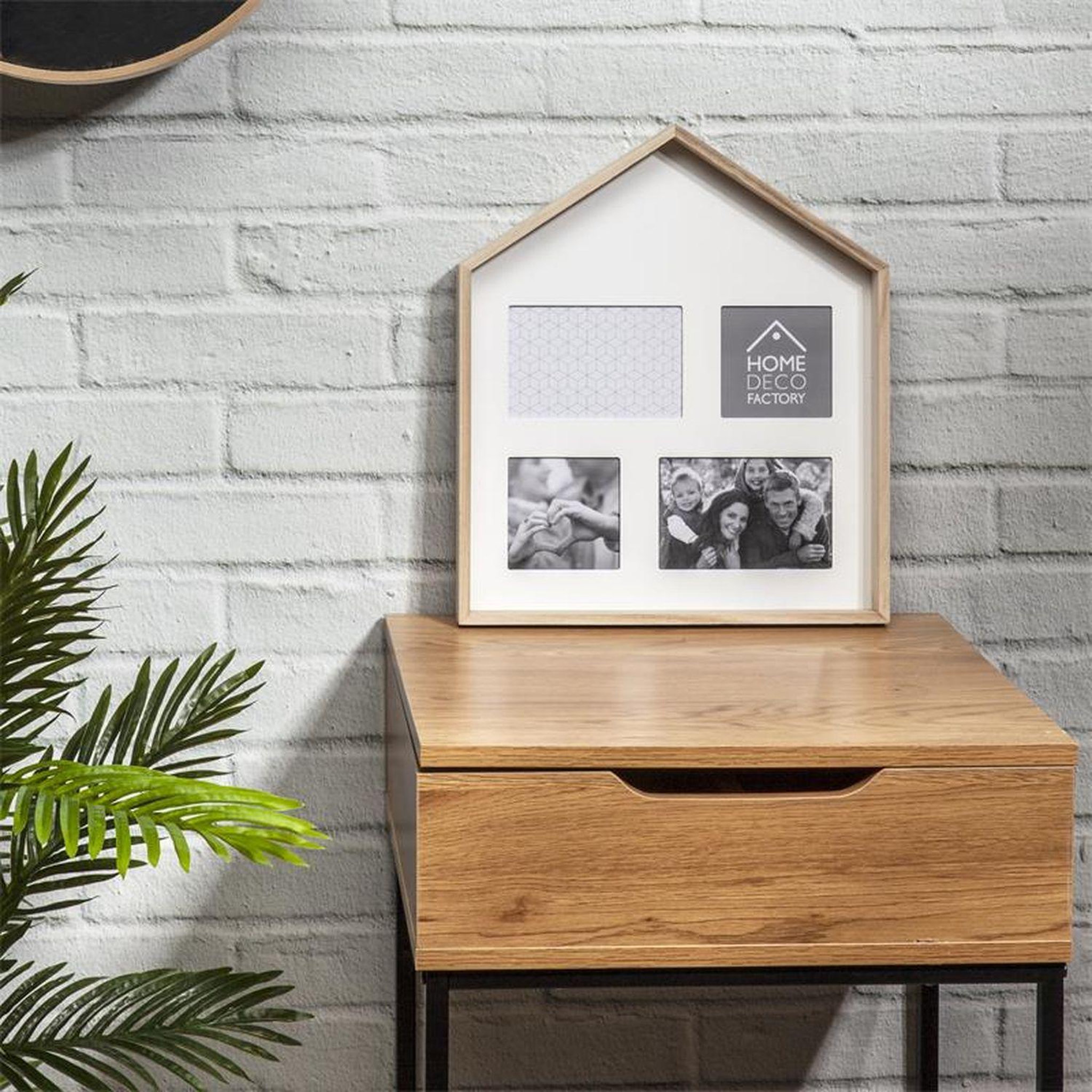 Voir la diapositive 2 : The Home Deco Factory Pêle-mêle design bois maison - 4 photos - marron