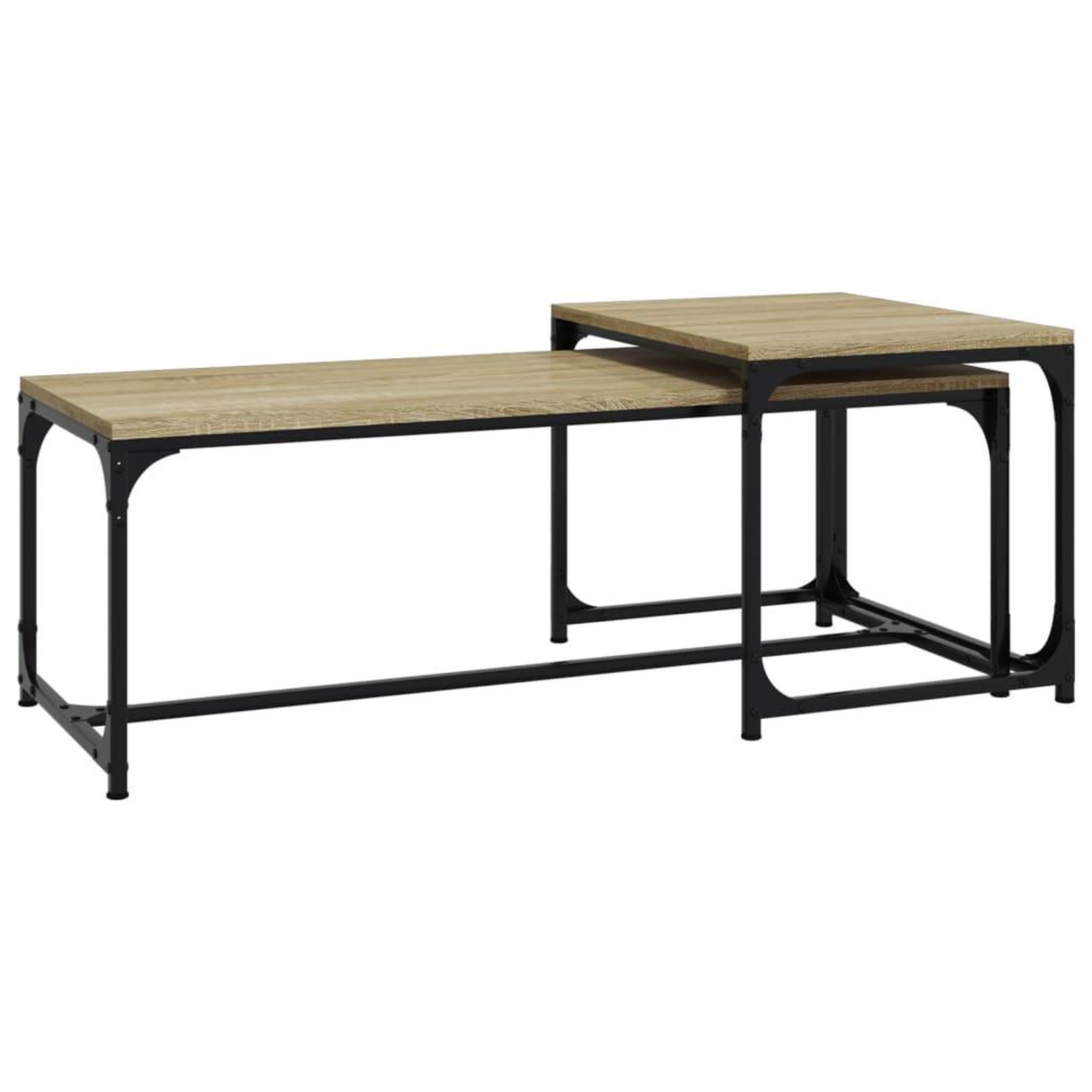 Voir la diapositive 2 : VIDAXL Tables basses 2 pcs Chene sonoma Bois d'ingenierie