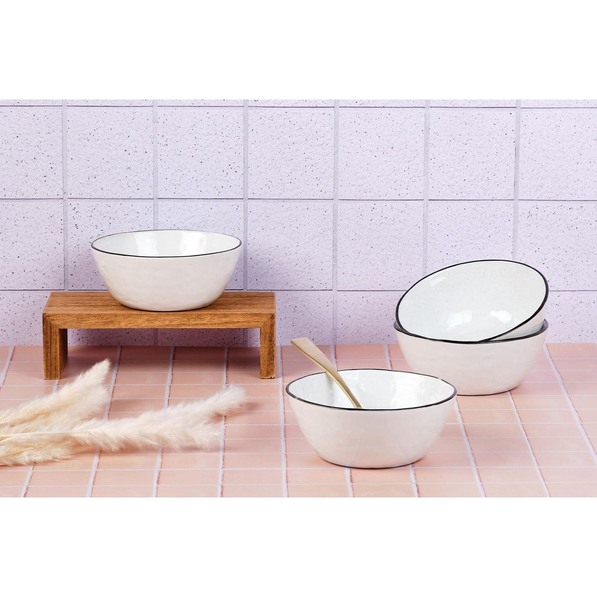 BJORN Bol PURE Ø16cm - 4 pièces - Blanc Neige