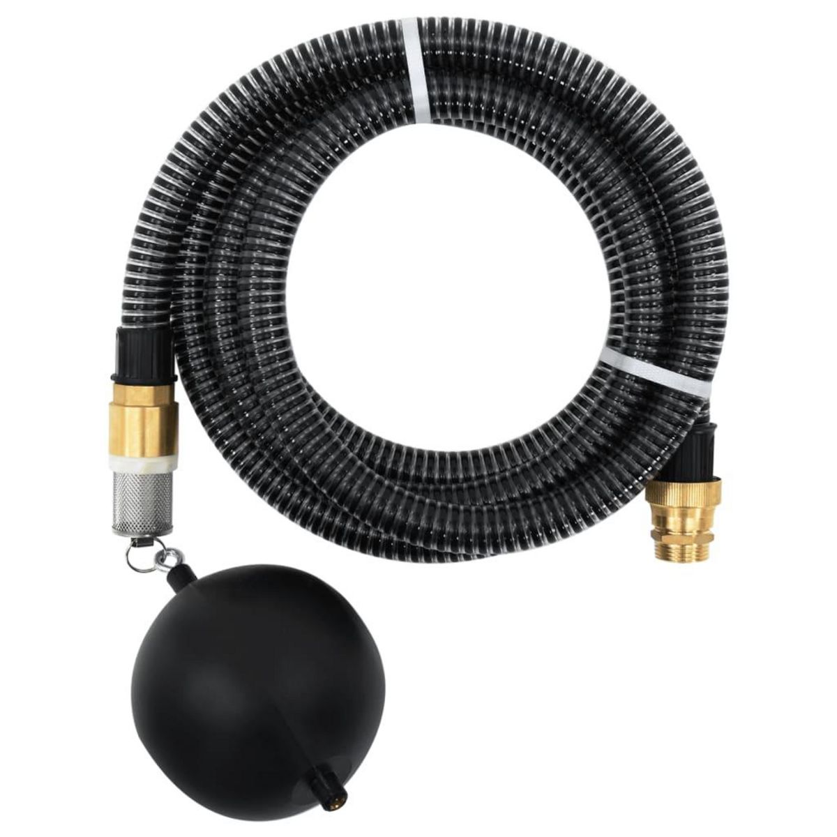 VIDAXL Tuyau d'aspiration avec raccords en laiton noir 1,1  3 m PVC