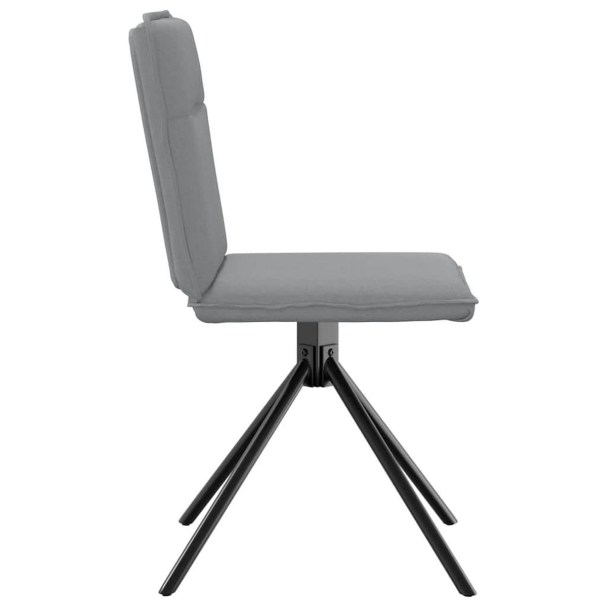 VIDAXL Chaises a manger lot de 6 gris clair tissu
