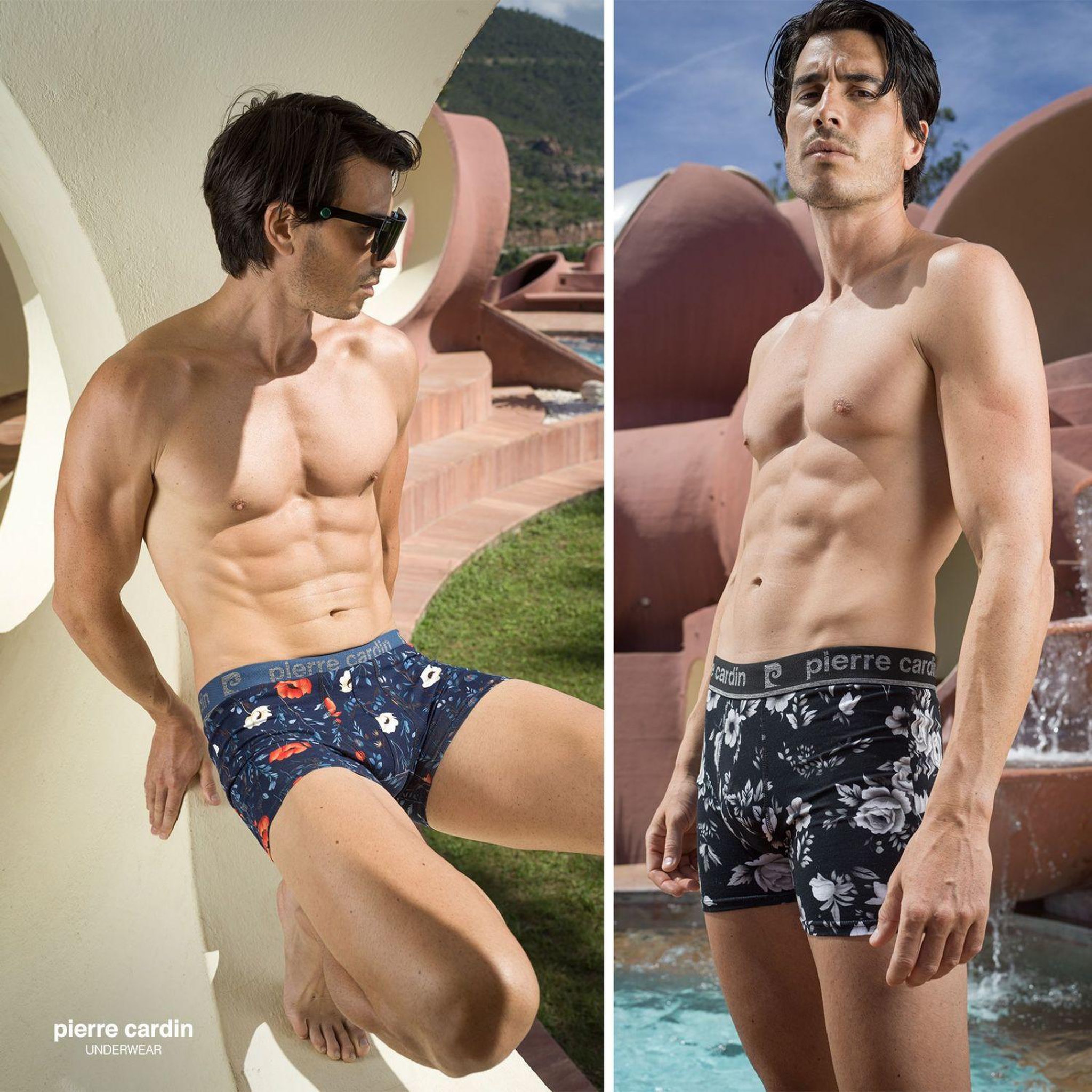 Voir la diapositive 4 : PIERRE CARDIN Lot de 3 boxers homme Flowers