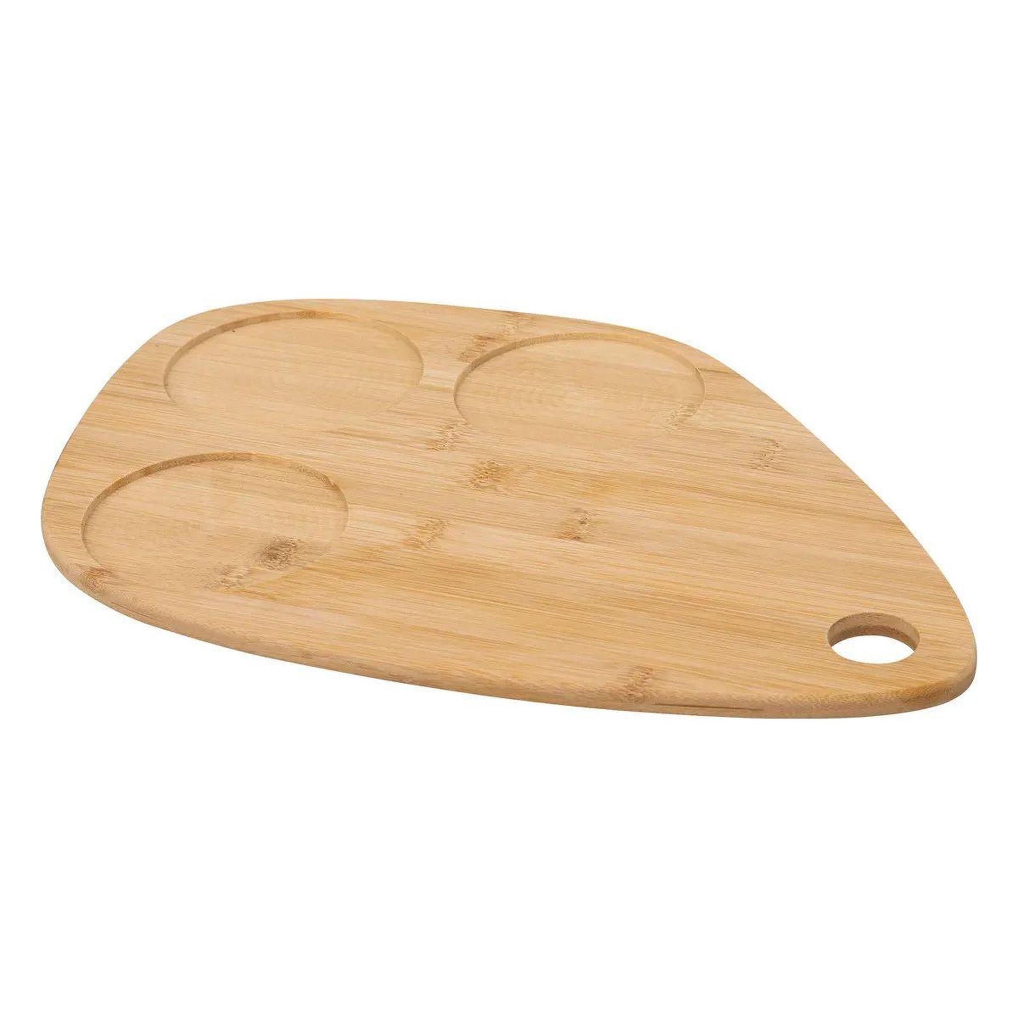 Voir la diapositive 4 : SECRET DE GOURMET Service apéritif 4 pièces  bambou  35cm blanc