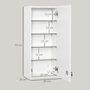 Voir la diapositive 3 : KLEANKIN Armoire à pharmacie murale verrouillable - 5 niveaux - verre panneaux blanc