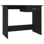 Voir la diapositive 2 : VIDAXL Bureau Noir 100x50x76 cm Bois d'ingenierie
