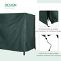 Voir la diapositive 6 : OUTSUNNY Housse de protection balancelle de jardin 3 places bâche étanche dim. 2,05L x 1,24l x 1,64H m polyester PVC haute densité vert