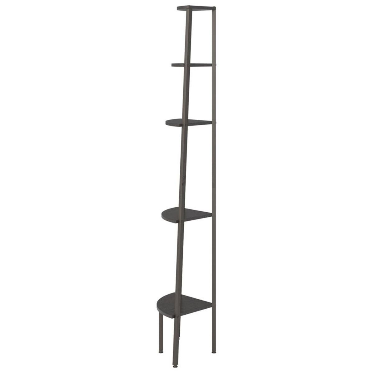 VIDAXL Etagere d'angle 5 niveaux Noir 45,5x31,5x180 cm