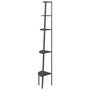 Voir la diapositive 4 : VIDAXL Etagere d'angle 5 niveaux Noir 45,5x31,5x180 cm
