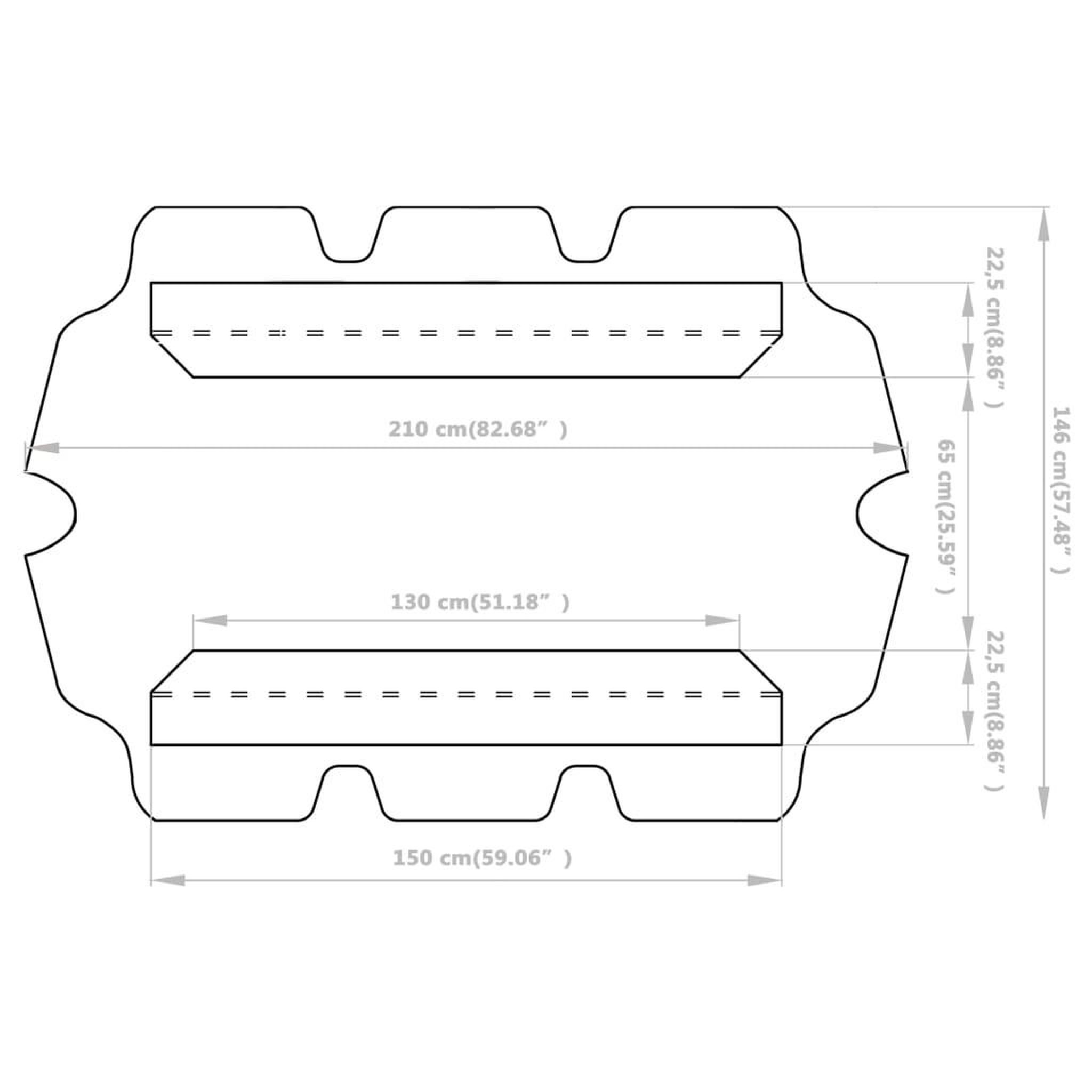 Voir la diapositive 6 : VIDAXL Toit de rechange de balançoire blanc 150/130x105/70 cm