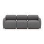 Voir la diapositive 1 : LISA DESIGN Penelope - canapé droit modulable 3 places en velours texturé