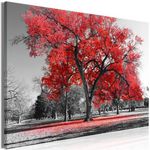 Paris Prix Tableau Imprimé  Autumn in the Park Wide Red. Coloris disponibles : Multicolore