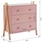 Voir la diapositive 8 : Commode enfant TIPI 3 tiroirs  L81cm AUGUSTIN