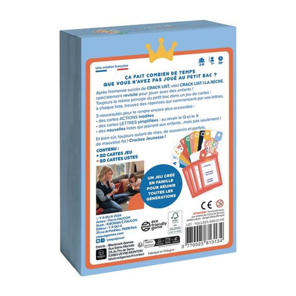 Blackrock Editions Crack List La Recre - Jeu de bac