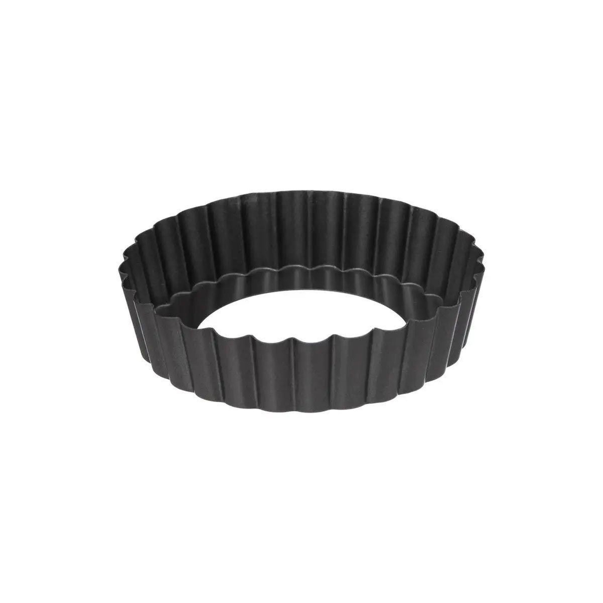 Voir la diapositive 2 : FIVE Lot de 4 moules tartelettes  perforé  10cm gris