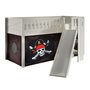 Voir la diapositive 1 : Paris Prix Lit Enfant Toboggan & Tente  Scott Caribian Pirates  90x200cm Blanc