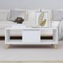 Voir la diapositive 3 : VIDAXL Table basse Blanc 90x50x36,5 cm Bois d'ingenierie