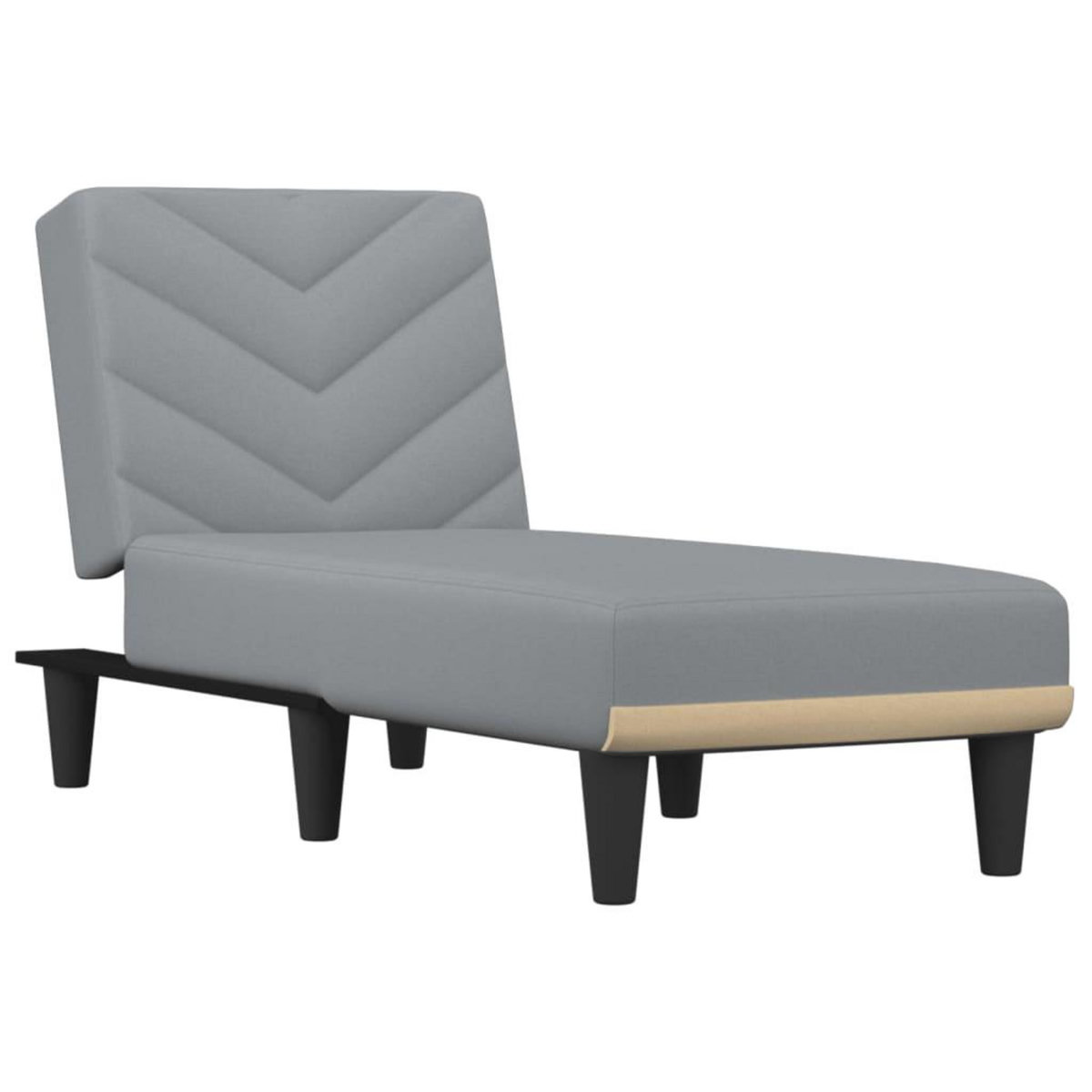 VIDAXL Chaise longue gris clair tissu