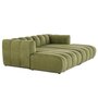 Voir la diapositive 2 : LISA DESIGN Debbie - canapé modulable droit 3 places avec double méridienne - assise profonde - en tissu texturé