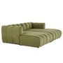 Voir la diapositive 2 : LISA DESIGN Debbie - canapé modulable droit 3 places avec double méridienne - assise profonde - en tissu texturé