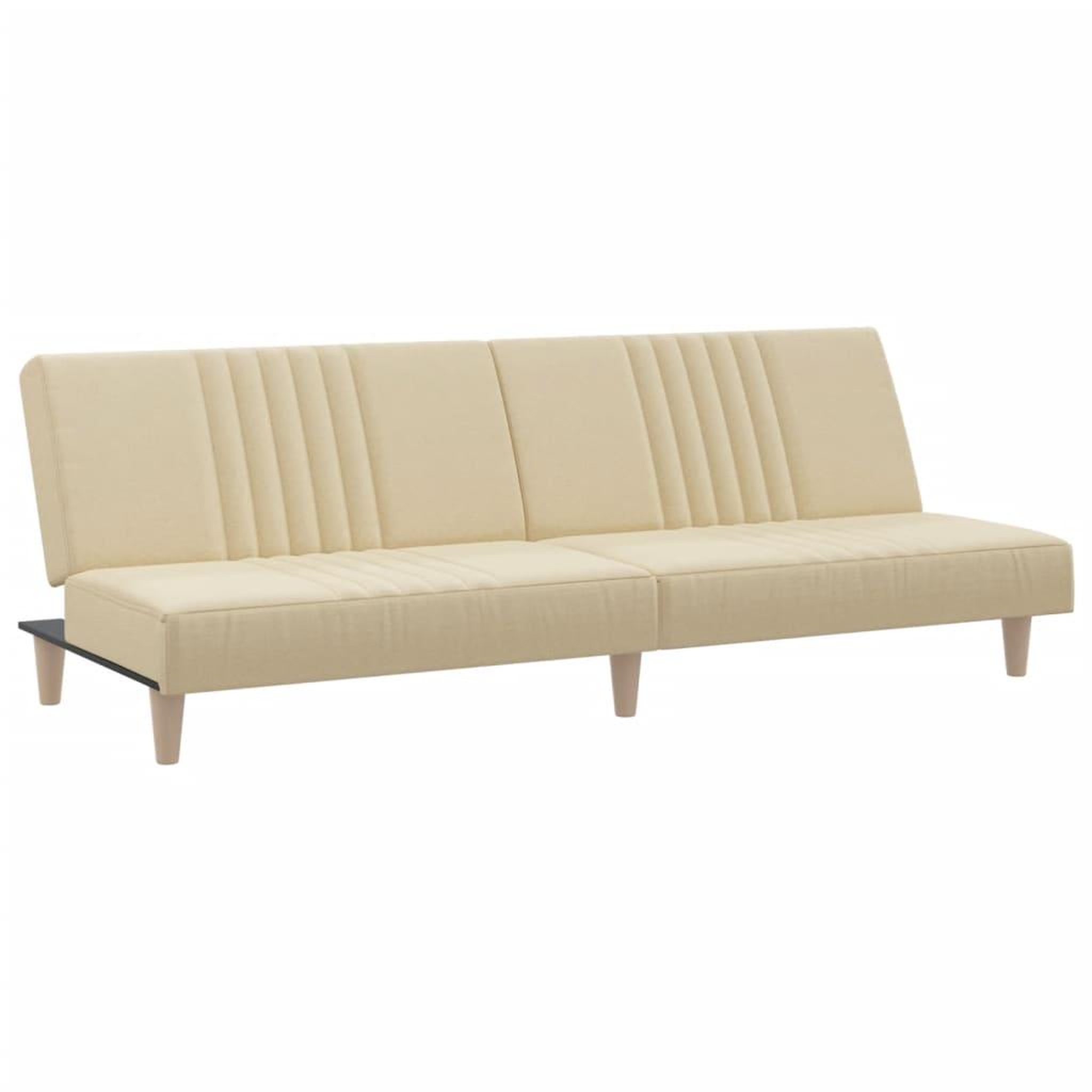 Voir la diapositive 2 : VIDAXL Canape-lit creme tissu