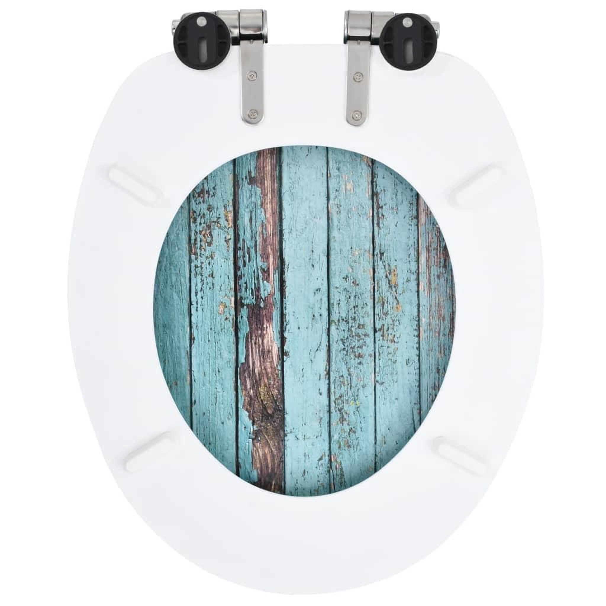 Voir la diapositive 5 : VIDAXL Siege WC MDF Couvercle a fermeture en douceur Bois vieux