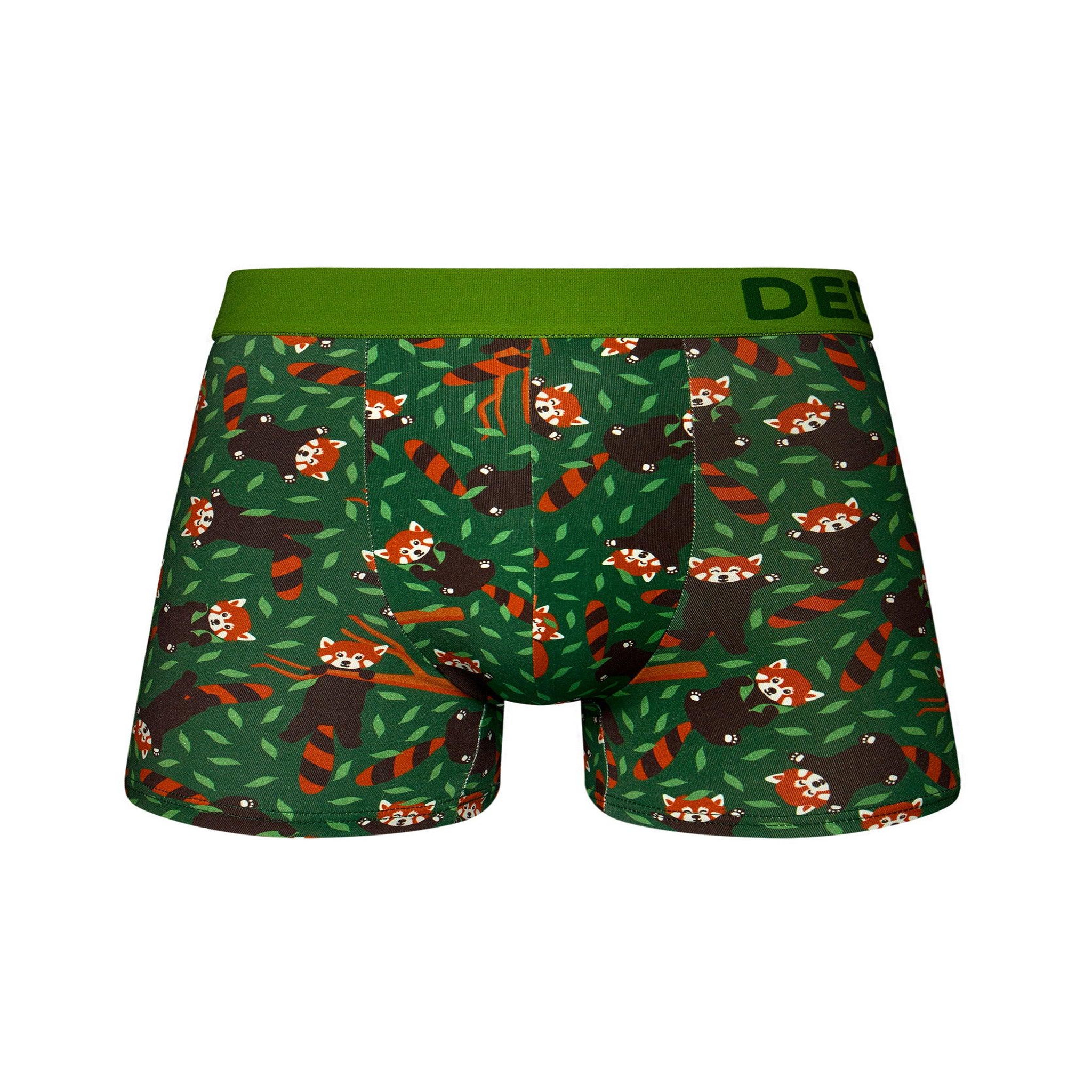 DEDOLES Boxer homme panda roux. Coloris disponibles : Vert