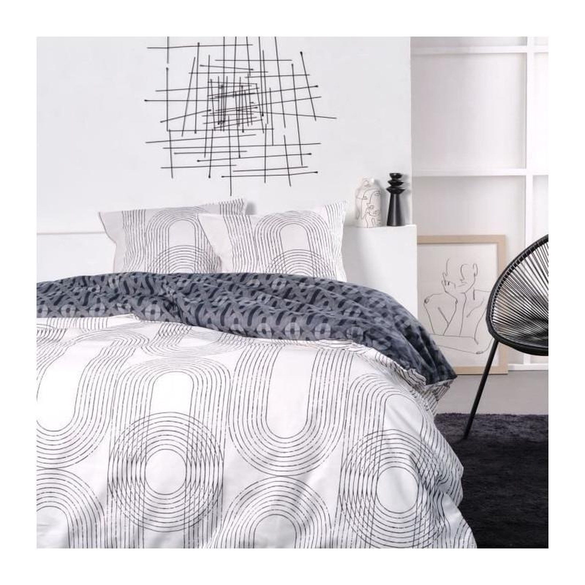 Today Parure de lit 2 personnes - TODAY - Sunshine 13.40 - 220 x 240 cm - 100% Coton imprimé