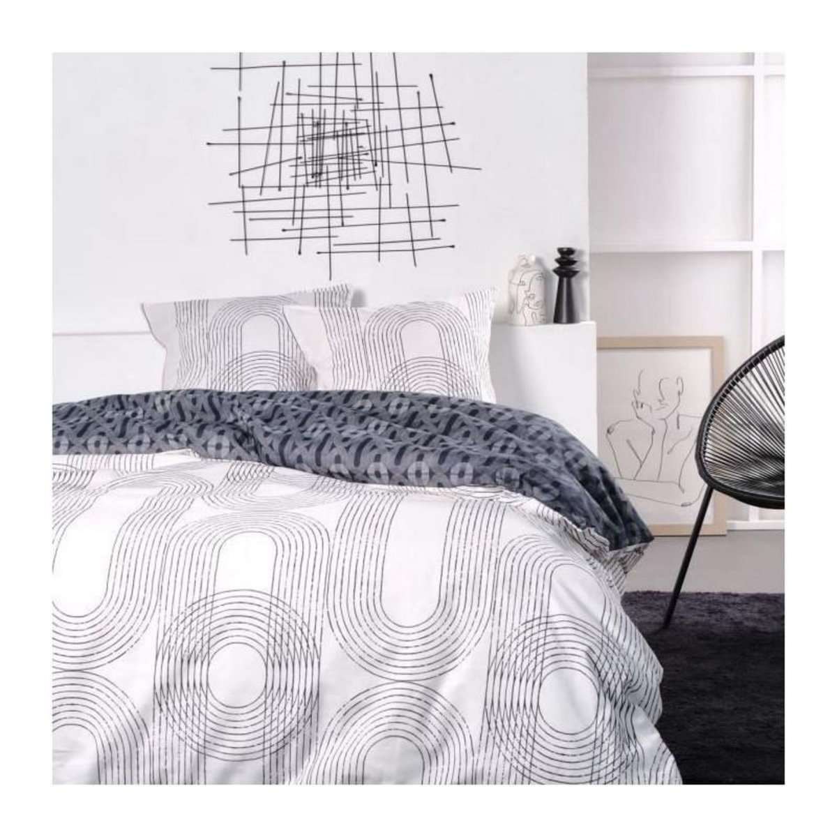 Today Parure de lit 2 personnes - TODAY - Sunshine 13.40 - 220 x 240 cm - 100% Coton imprimé