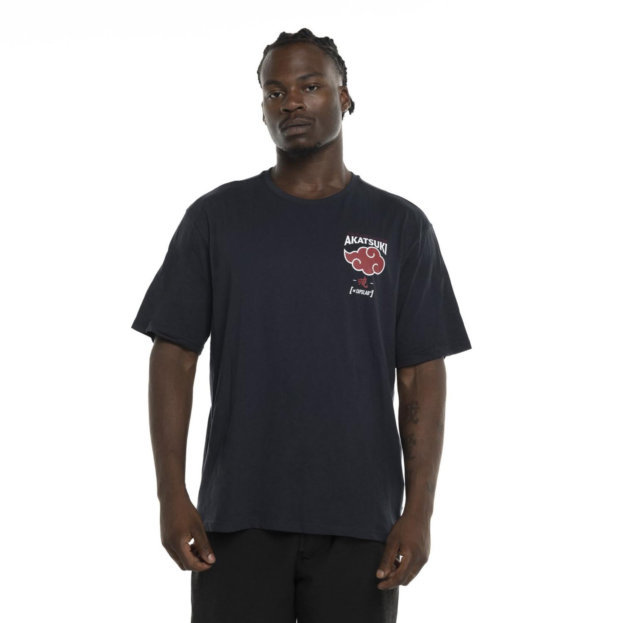 CAPSLAB T-shirt homme Relax fit Naruto Akatsuki. Coloris disponibles : Bleu