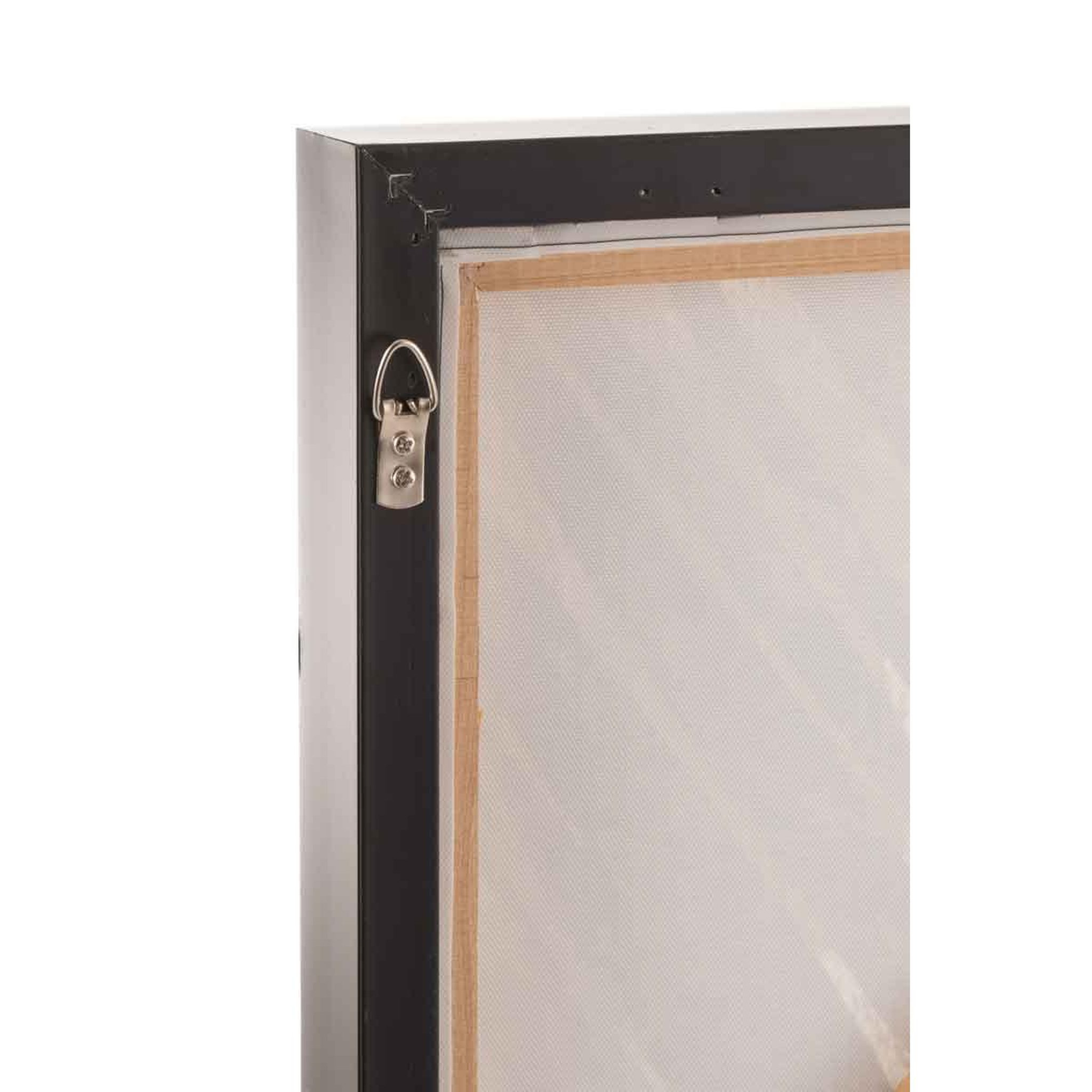 Voir la diapositive 3 : J-LINE Tableau peinture déco  gorille  107x108cm marron foncé