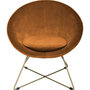 Voir la diapositive 2 : ATMOSPHERA Fauteuil de salon en velours Evan - Ocre