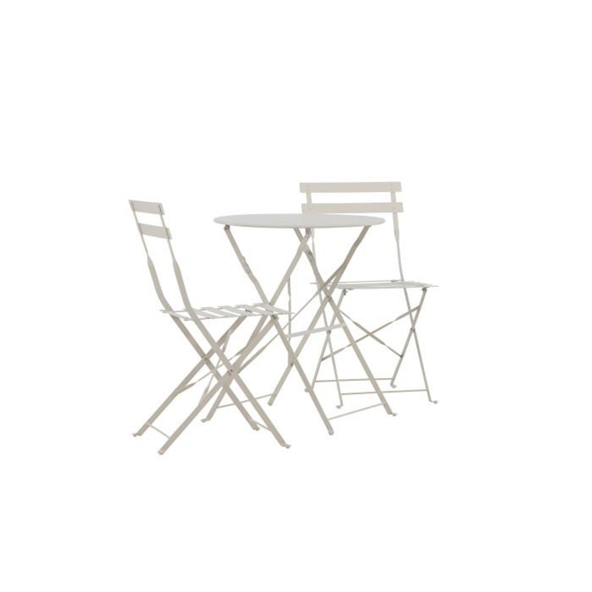 Paris Prix Ensemble Table de Jardin & 2 Chaises  Tao  71cm Beige
