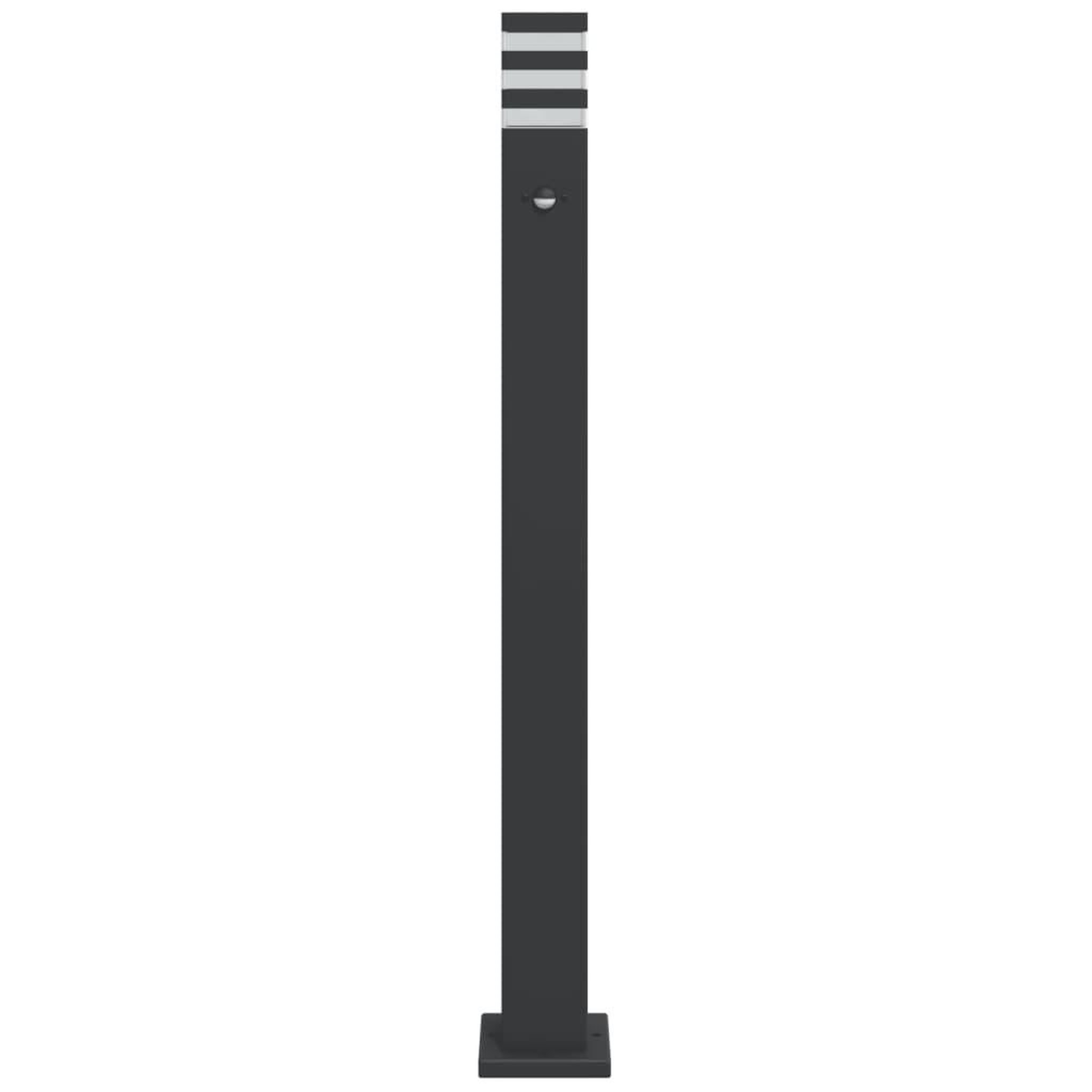 Voir la diapositive 4 : VIDAXL Lampadaires d'exterieur avec capteur 3 pcs noir 110cm aluminium